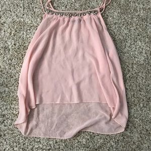 Sheer pink top